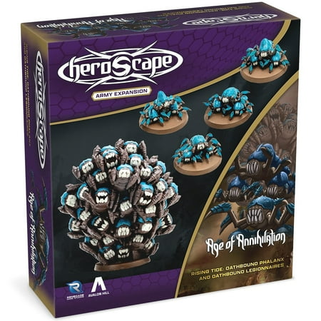 Renegade Games: Heroscape: Rising Tide - Oathbound Phalanx & Oathbound Legionnaires Army Expansion - 5 Assembled Unpainted Miniatures & 2 Army Cards