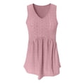 thumbnail image 6 of Tank Tops for Women Summer Flowy Peplum Top Sleeveless V Neck Textured Dressy Casual Tank Top, 6 of 7