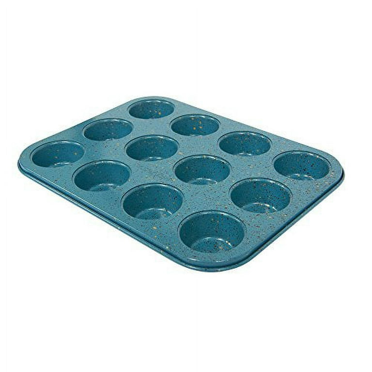 Casaware Toaster Oven 6 Cup Muffin Pan Nonstick Ceramic Coated (Blue Granite)