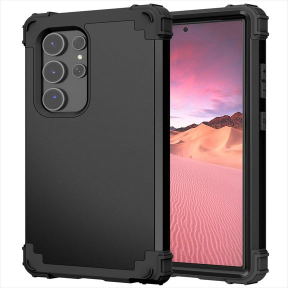 JTCASES for Samsung Galaxy S21 Ultra Case, Drop Resistant Corners, Wireless Charging, Heavy Duty Shockproof Hybrid Hard PC Bumper, Camera Protection, Skin-feel Anti-scratch Tough Cover, Black