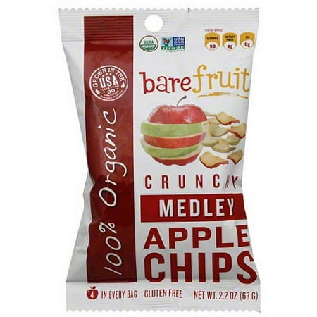 Bare Fruit Crunchy Medley Apple Chips, 2.2 oz, (Pack of 12)