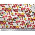 thumbnail image 2 of Soimoi Cotton Poplin Fabric Flower & Leaves Watercolor Print Fabric by the Yard 56 Inch Wide, 2 of 3