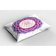 thumbnail image 2 of Ambesonne Leaf Pillow Sham, Yantra Mandala, 26" X 20", Fuchsia Purple, 2 of 2