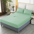 thumbnail image 6 of Linnome Fitted Sheet And Pillowcase Set Double Bed Size All Inclusive Soft Fiber Cover Non Slip Mattress Protector For Home Bedding Comfort, 6 of 6
