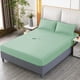 thumbnail image 5 of Lámina De Fibra Sábana bajera ajustable antideslizante verde para cama doble, funda de colchón de fibra suave con protección integral, funda de algodón lavado (1 unidad) JASKFLY, 5 of 8