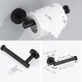 thumbnail image 5 of Juego de accesorios para baño, acero inoxidable negro mate de 4 piezas, incluye toallero y 2 ganchos para toallas, accesorios de pared para baño JAMW Sencillez, 5 of 5