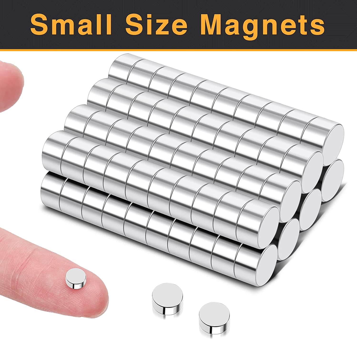 DIYMAG 3MM-Mix 100 Piece Refrigerator Magnets for Office, Hobbies, Crafts and Science, Small Round Disc Magnets, Push Pin Magnet