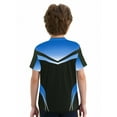 thumbnail image 2 of Rswnyirn Kids Boys Boxing Uniform Shiny Boxing Printed T-shirts Boxer Outfits Casual Daily Wear Blue 8, 2 of 5