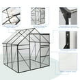 thumbnail image 2 of Enyopro Walk in Greenhouse, Garden Greenhouse for Outdoors, Polycarbonate Plant Greenhouse with Slide Door, Anchor and Adjustable Roof Vent, 6x6ft, 2 of 8