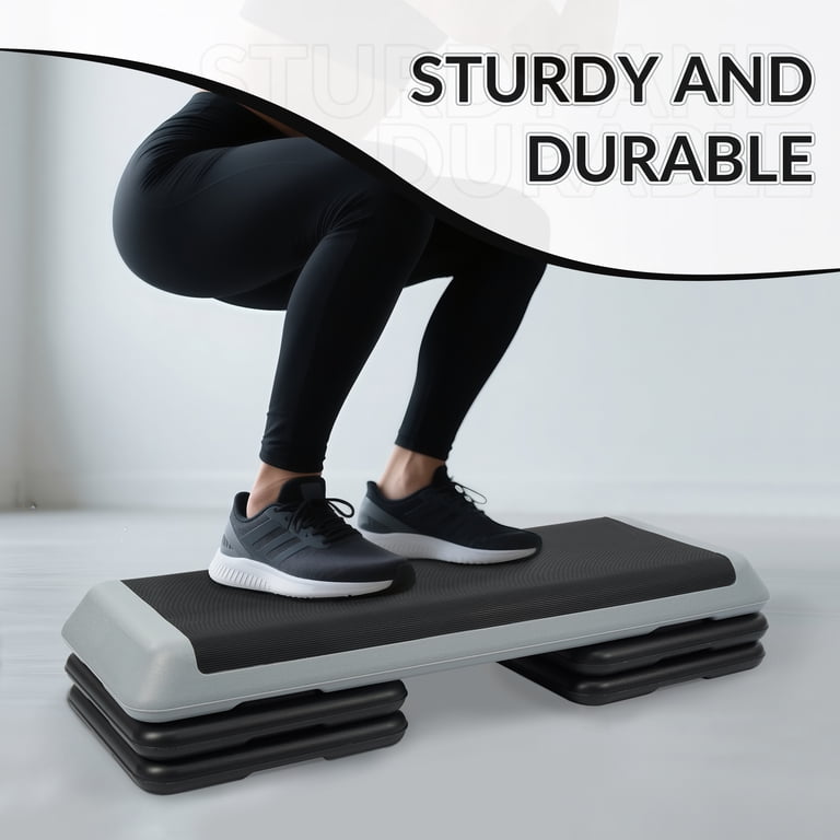 Signature Fitness Adjustable Aerobic Step Platform with 4 Risers