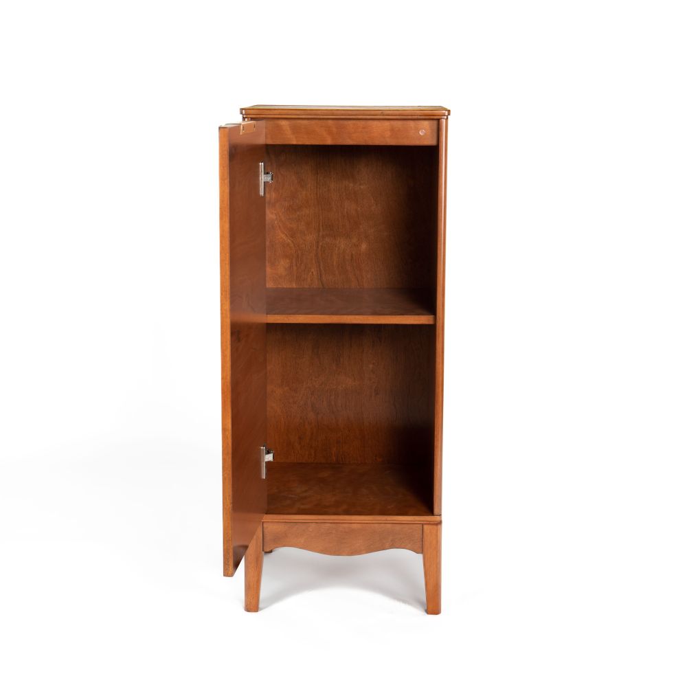 Gzxs Vintage Floor Cabinet in Antique Brown, Single Door