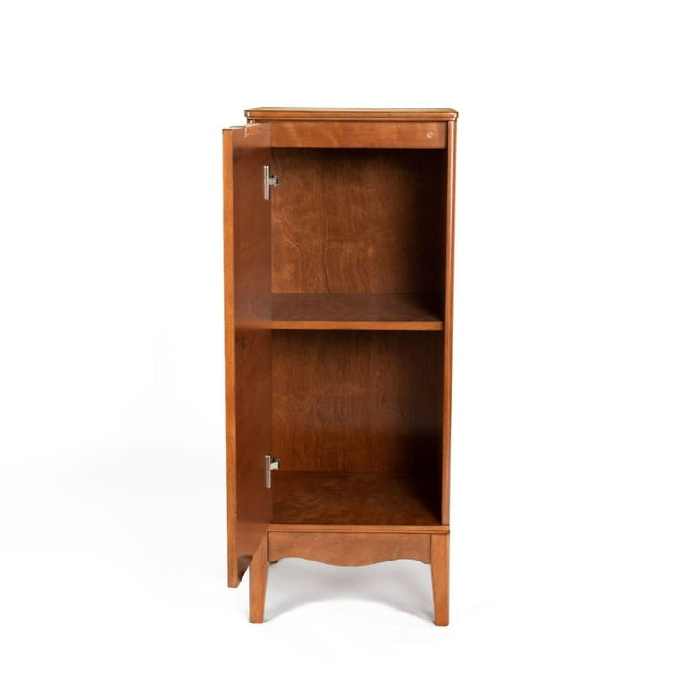 Gzxs Vintage Floor Cabinet in Antique Brown, Single Door