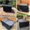 thumbnail image 2 of Barbecue Cover Waterproof Outdoor Gas Fire Cover Rectangle Anti-UV for Patio Square BBQ Accessories Black 1PC, 2 of 6