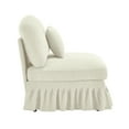 thumbnail image 6 of Newest Multi-Functional Armless Chair, Beige White Chenille Sofa,Removable Skirt, Convertible 2 Styles, Includes Pillow, Ideal for Apartments, 6 of 8