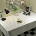 thumbnail image 6 of Happon Waterproof Tablecloth, Checkered Rectangle Oil Spill Proof Table Cloth, Wipeable Table Covers for Dining, Camping, Picnic, Parties - 54x35 Inch, White Checkered, 6 of 7