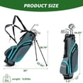 thumbnail image 7 of XDriveMax Left Handed 8-Pieces Complete Golf Club Set for Women Includes Stand Bag with Rain hood , Fairway Wood Head Covers, Hybrid, Irons and Putter, Light Blue - Left Handed, 7 of 7