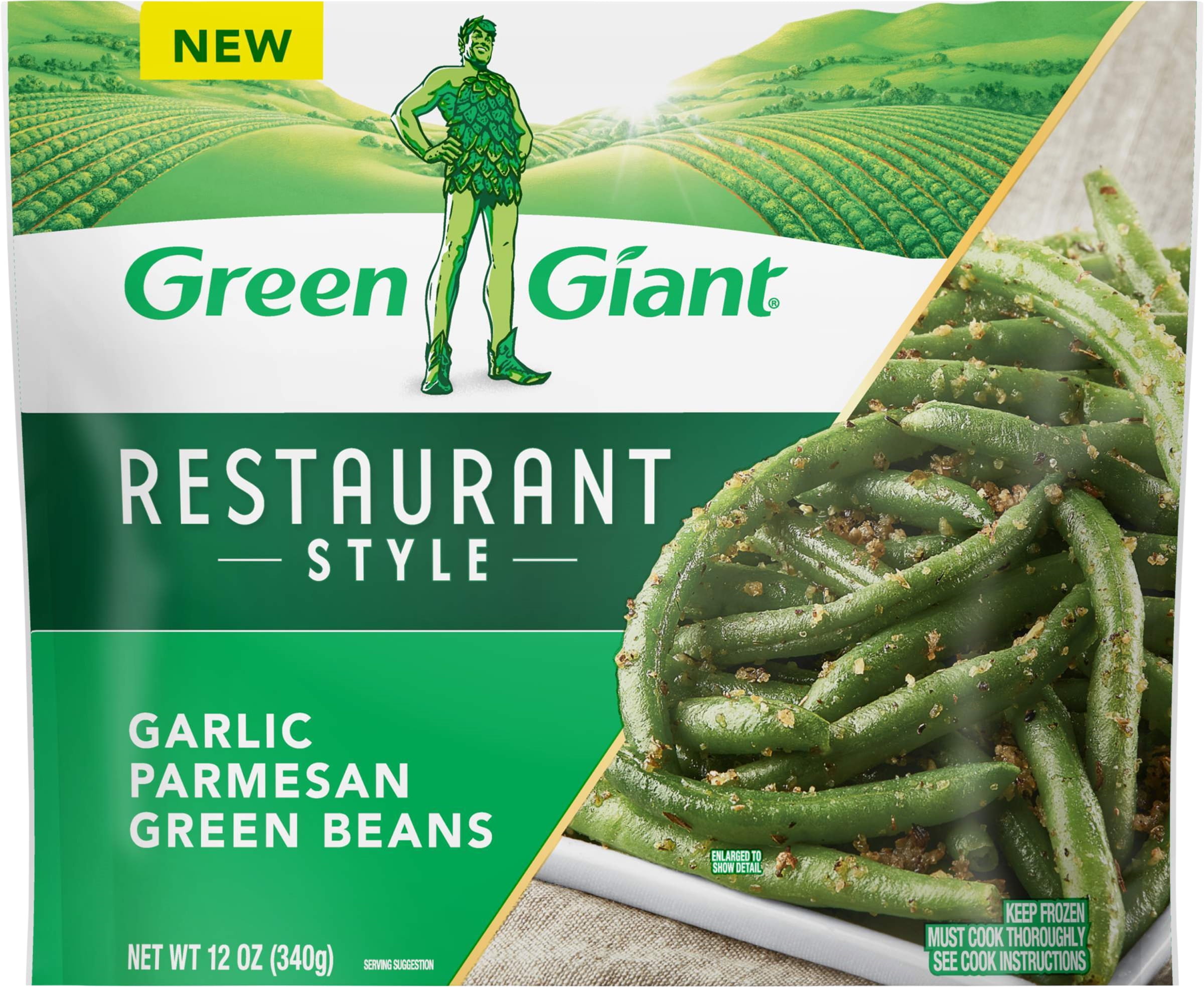 Green Giant Restaurant Style Garlic Parmesan Green Beans 12 Oz Frozen 