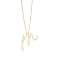 thumbnail image 1 of Angara Natural Lowercase "M" Initial Pendant in 14K Yellow Gold for Women, 1 of 4