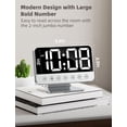 thumbnail image 2 of Reloj despertador digital Odokee Large Bold Number 5 plateado, 2 of 7