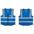 thumbnail image 3 of Ceisia Men's Reflective Safety Vest with Zipper Pockets Mesh Construction Workwear Sleeveless Protective Jacket Light Blue Free Size Gifts, 3 of 5