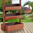 thumbnail image 6 of Wooden Vertical Raised Garden Bed, 5 Tier Garden Planters Raised Beds Freestanding Plant Stand Flower Rack Wooden Planter Box for Plants Herbs Flowers Vegetables Outdoor Indoor Gardening, 6 of 9