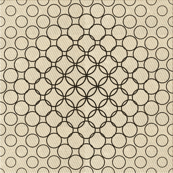 Ahgly Company Machine Washable Indoor Square Transitional Moccasin Beige Area Rugs, 5' Square