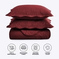 thumbnail image 5 of IR Imperial Rooms 3Pc-Embossed Luxury Bedspread 80 GSM Microfiber Floral Vintage Quilt Set Lightweight King Burgundy, 5 of 13
