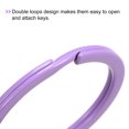 thumbnail image 4 of Uxcell 2.1x30mm Split Keychain Rings Flat Key Holder for Organization Purple, 48 Pack, 4 of 5