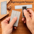 thumbnail image 4 of Square Edge Ruler, Woodworker Edge Ruler Stainless Steel Square Edge Ruler, Straight Stair Markings Corner 4PCS, 4 of 7