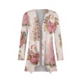 thumbnail image 5 of Women's Fashion Christmas Print Jacket, Long Sleeve Casual Cardigan Coat for Everyday Wear and Comfortable Outfits,Rose Gold,S, 5 of 6