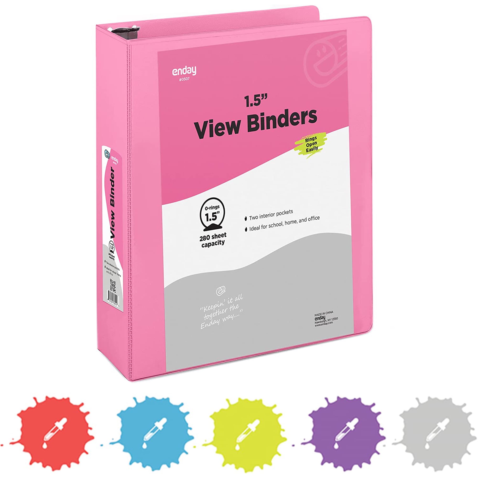 Enday 1 5 Inch Binder 3 Ring Binders With Pockets For Home Office enday-1-5-inch-binder-3-ring-binders-with-pockets-for-home-office