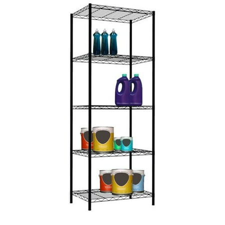 Home Basics 5 Layer Wire Shelving Unit Walmart