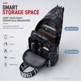 thumbnail image 6 of Crossbody Backpack for Men&Women, Small Sling Backpack Mens Shoulder Bag, Casual Daypack Hiking Bag for Travel (Black), 6 of 10