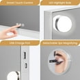 thumbnail image 3 of Vanity Mirror with Lights, Vanity Mirror with 15 Dimmable LED Bulbs, Makeup Mirror with Lights, and 3X Magnification Mirror, Smart Touch 3 Colors Dimmable, Metal Frame, White, 3 of 7