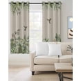 thumbnail image 2 of Hummingbird Blackout Curtains 84 Inches Long for Bedroom, Sage Green Botanical Leaf Vintage Botanical Thermal Insulated Room Darkening Black Out Window Curtain Panels Grommet Drapes for Living Room, 2 of 8
