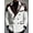 B_White, variant on Men's Black Houndstooth Double-Breasted Blazer, Slim Fit Leather Peak Lapel Gold Button Formal Suit Jacket for Weddings, Banquets & Events