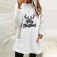 thumbnail image 1 of Puntoco Blusa de manga larga cálida con cuello redondo y estampado suelto de invierno para mujer Puntoco Puntoco-2768, 1 of 4