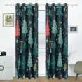 thumbnail image 2 of Christmas Trees Green Curtains Black Out 72 Inch Length Curtains for Sliding Glass Doors Bedroom Living Room 2 Pack, 2 of 6