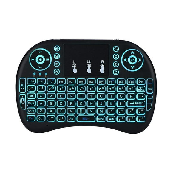2.4GHz Mini Wireless Keyboard Air Mouse Mini Keyboard Keyboard LED Handheld Touchpad LED Backlight QWERTY Keyboard