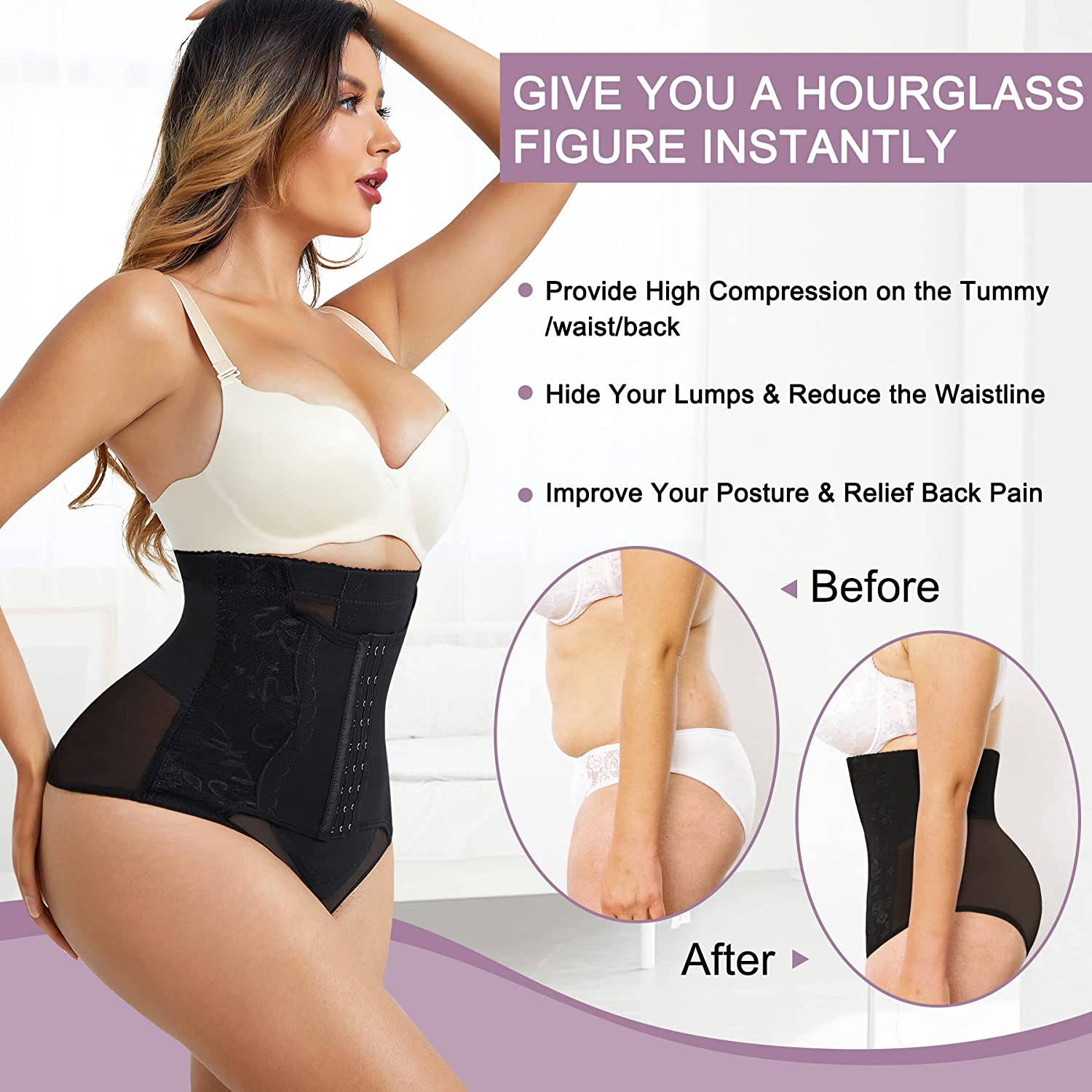 Gotoly Tummy Control Thong Panty Shapewear Girdle Butt Lifter Panties High Waist  Cincher Slimming Body Shaper Shorts (as1, Alpha, x_s, s, Regular, Regular,  Beige) : : Clothing, Shoes & Accessories