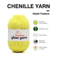 thumbnail image 4 of Hilo BulingBuling Chenille amarillo que brilla en la oscuridad, 100 g, 4 of 7