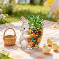 thumbnail image 4 of Easter Candy Jars Bunny Ears Egg Glass Storage Containers with Lids, Spring Holiday Cookie Jar for Kitchen Counter, Decorative Canister Treats Snacks Home Party Table Decorations, 4 of 9