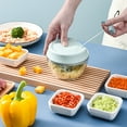 thumbnail image 5 of Wovilon Manual Food Processor Vegetable Chopper, Portable Hand Pull String Garlic Mincer Onion Cutter For Veggies, Ginger, Fruits, Nuts, Herbs, Etc, 5 of 7
