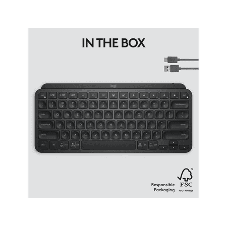 Logitech - MX Keys Mini TKL Wireless Bluetooth Scissor Keyboard with Backlit Keys - Black