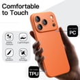 thumbnail image 4 of JETech Slim Case for iPhone 17 Pro Max 6.9-Inch, Ultra-Thin Lightweight Minimalist Phone Cover with Camera Lens Protection, Matte Anti-Fingerprint Finish (Orange), 4 of 6