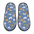 thumbnail image 2 of KLL Chicken Family Slippers for Women Men House Slip on Indoor Outdoor Bedroom Furry Fleece Lined Ladies Comfy Anti-Skid Rubber Hard Sole-Large, 2 of 8
