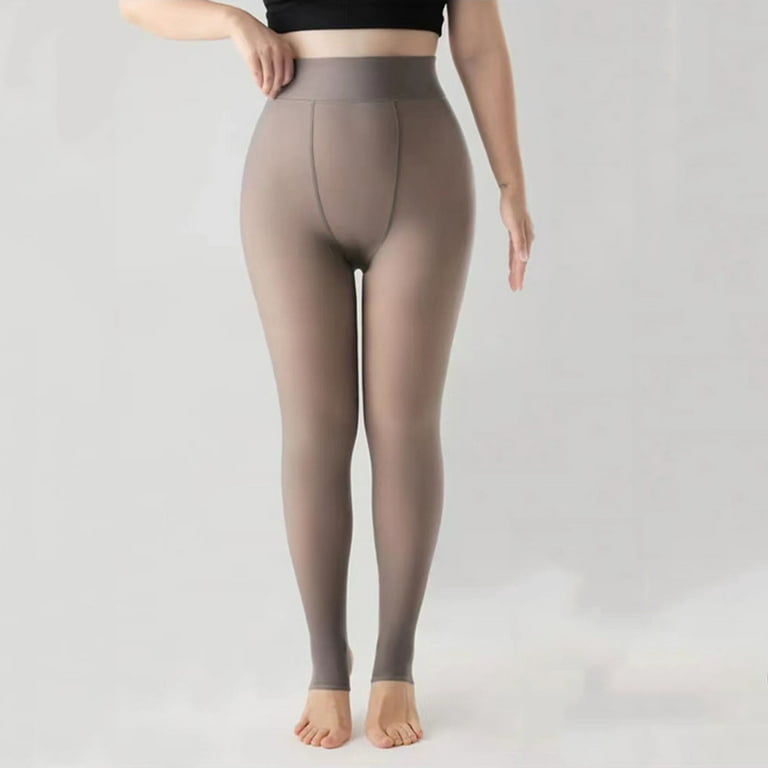 CHGBMOK Women's Plus Size Pantyhose Invisible Keep Warm High Waist Tights  Stockings
