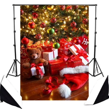 ABPHOTO Polyester 5x7ft Christmas Theme Pictorial Cloth Photography Backdrop Background Studio Prop Best For Photography,Video and Television