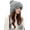 Gray, variant on XiaoBanDeng Womens Fur Hats with Pompom for Winter Warm Knit Beanie Skull Cap Russian Ushanka Trapper Hat with Ear Cover