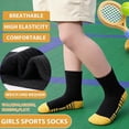 thumbnail image 3 of 12 Pairs Girls Crew Socks, Kids Athletic Socks for Toddler Girls (1-14 Years) Calf Cotton Sock School Running Sports, 3 of 7